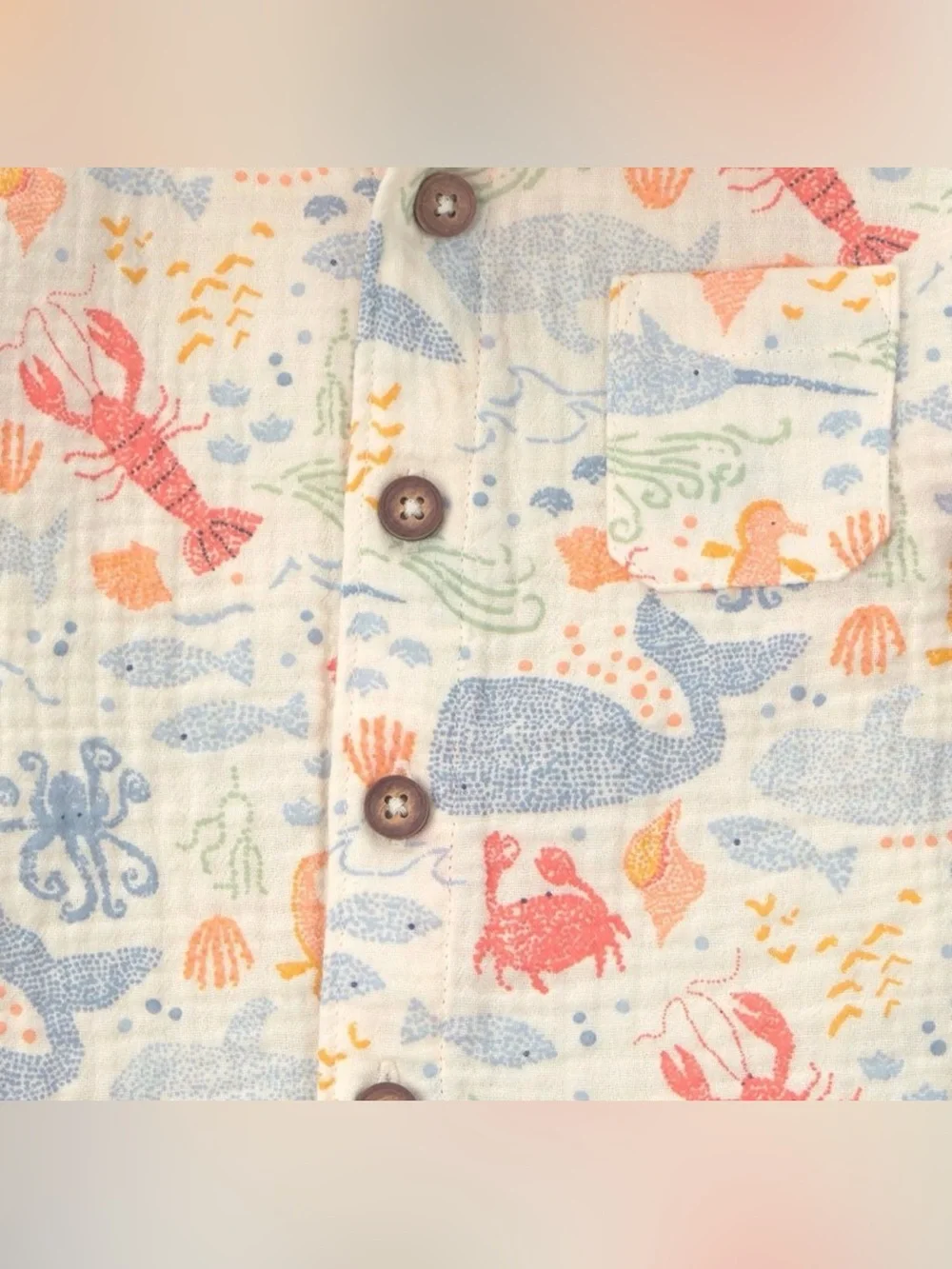 Carter's Baby Boys 3рc Sea Animals T-Shirt with Bodysuit & Shorts 18M New w/ Tag